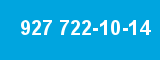 927 722-10-14 927 722-10-14